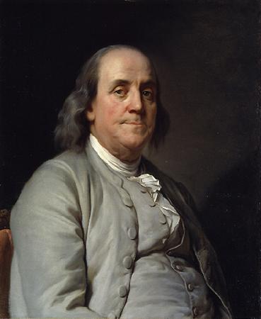 Joseph-Siffred Duplessis Portrait of Benjamin Franklin Sweden oil painting art
